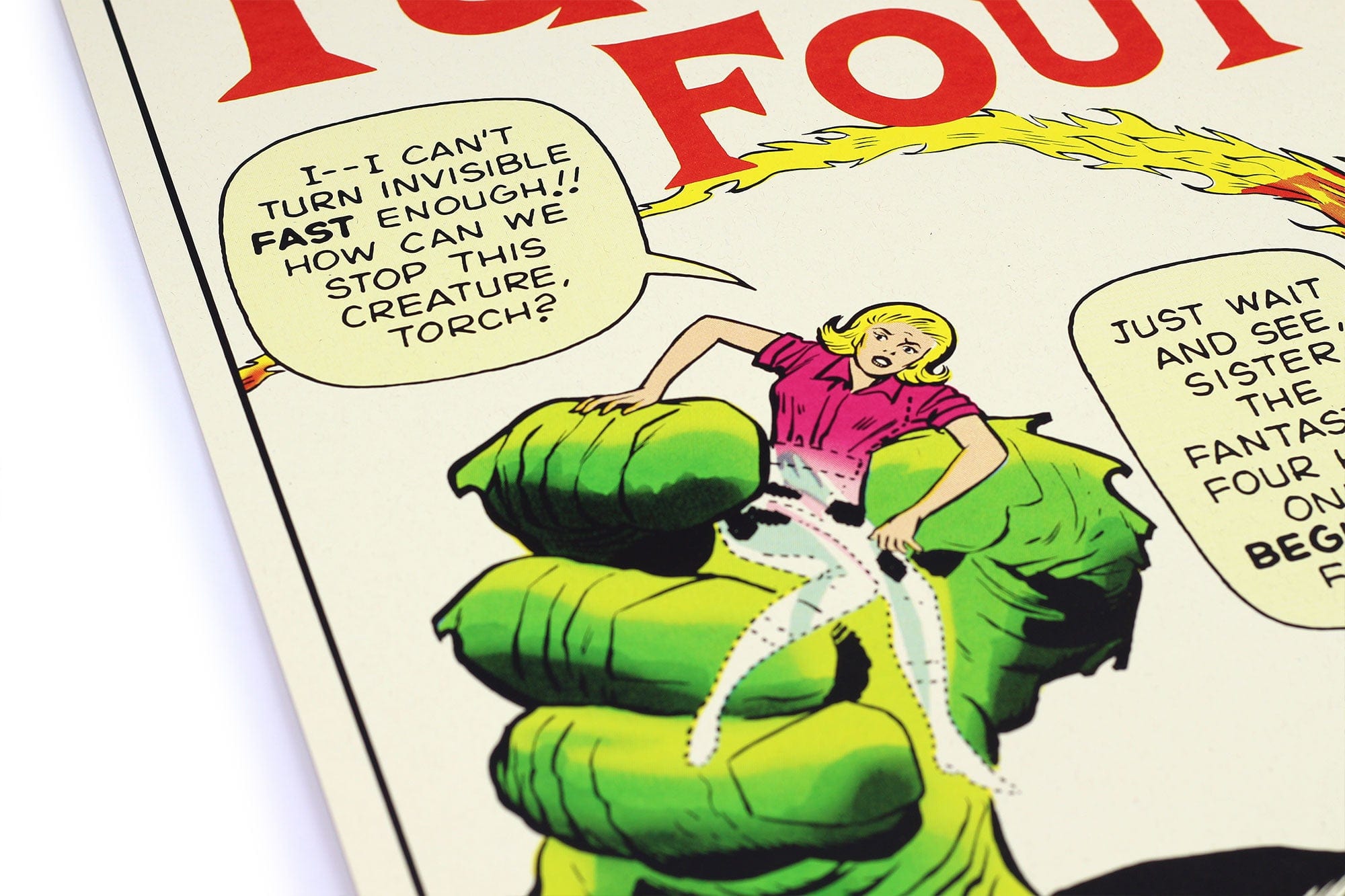 Fantastic Four #1 Screenprinted Poster - Marvel Comics Collectible Art Print for Home & Office Decor