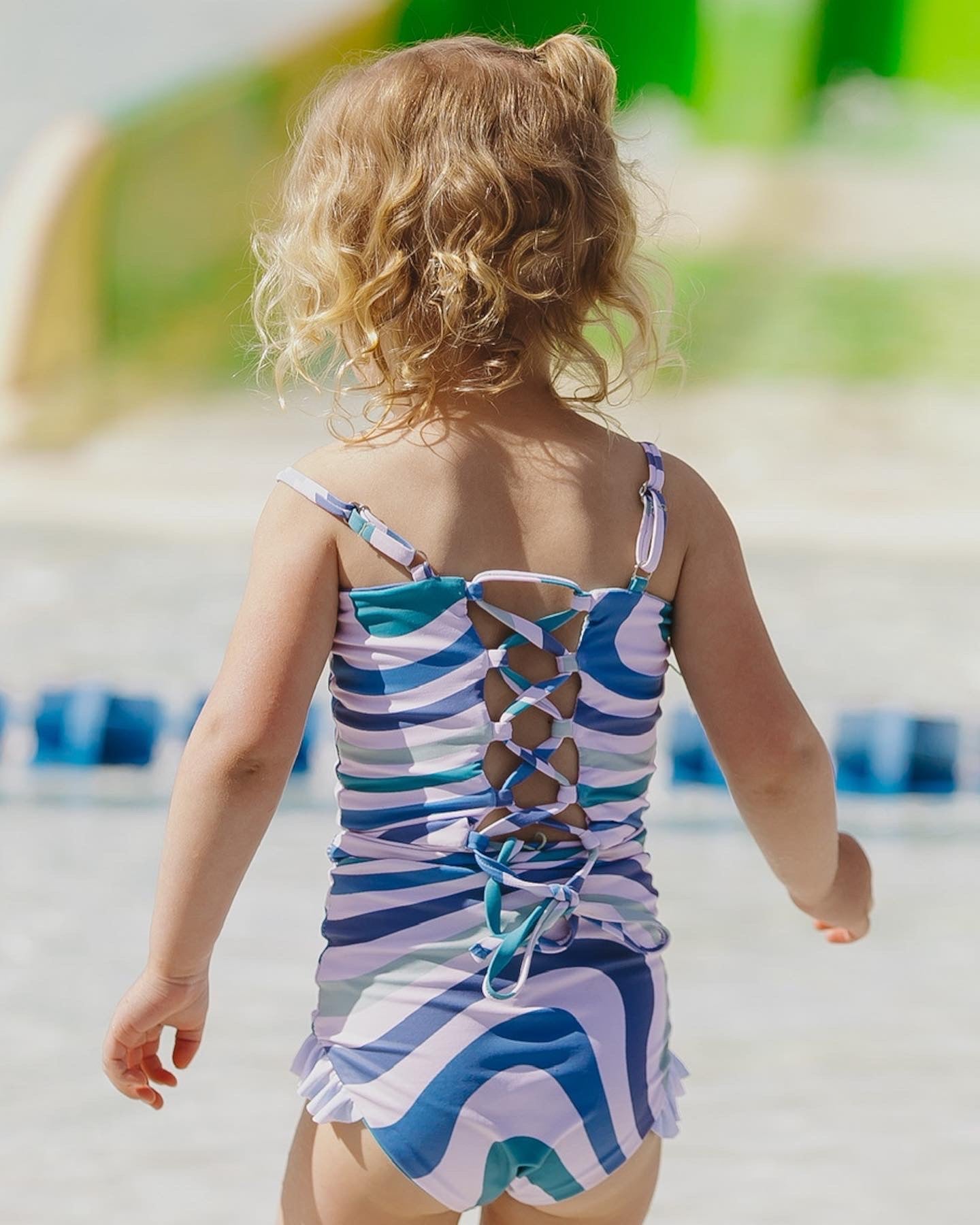 Baby Addie Reversible Tankini Swimsuit for Girls - $28 | Perfect for Beach, Pool & Summer Play