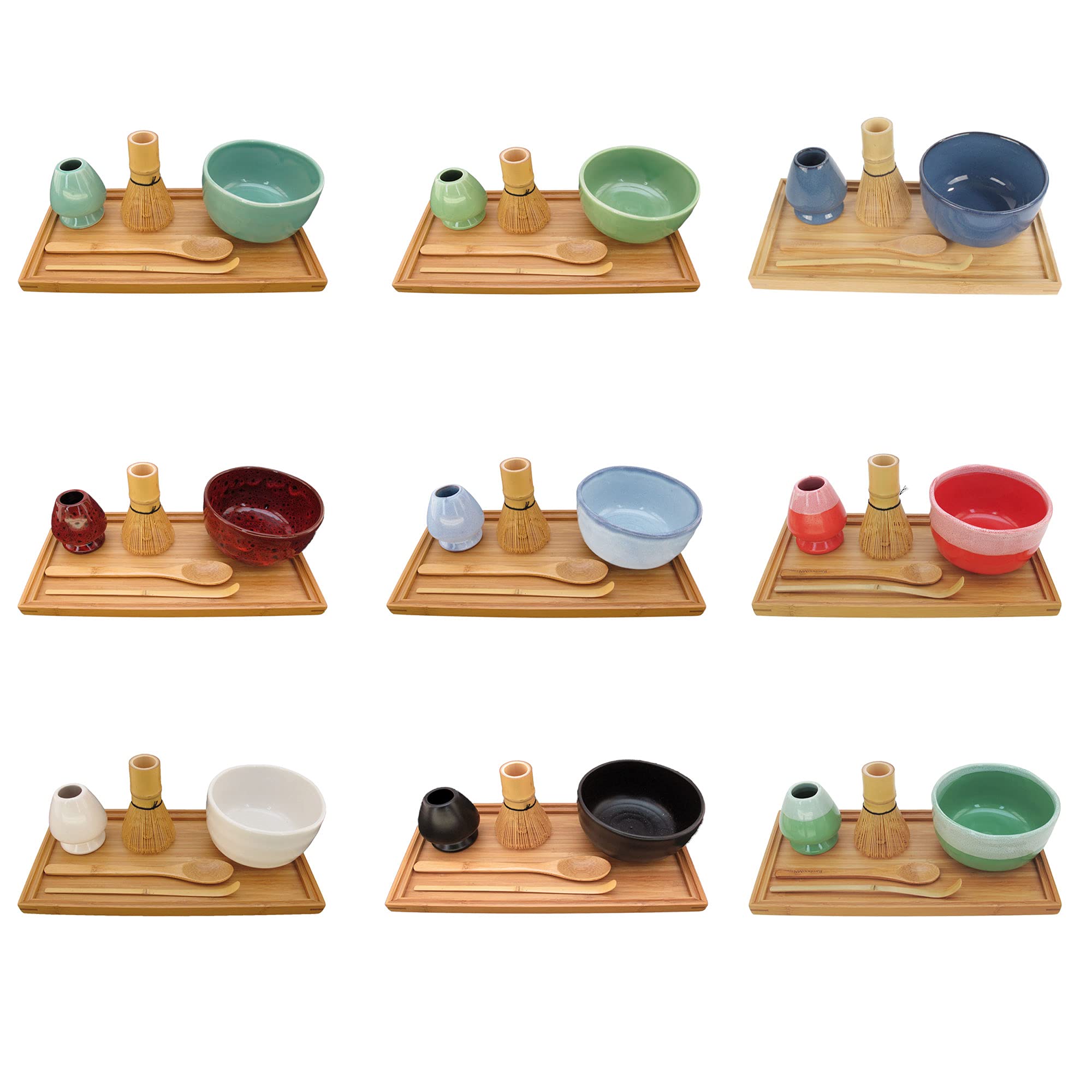 Premium Matcha Bowl Set - 10-Piece Japanese Tea Ceremony Kit with Bowl, Rest, Whisk, Chasaku, Spoon & Tray (Coral) - Perfect for Traditional Tea Making, Zen Meditation & Japanese Cultural Events
