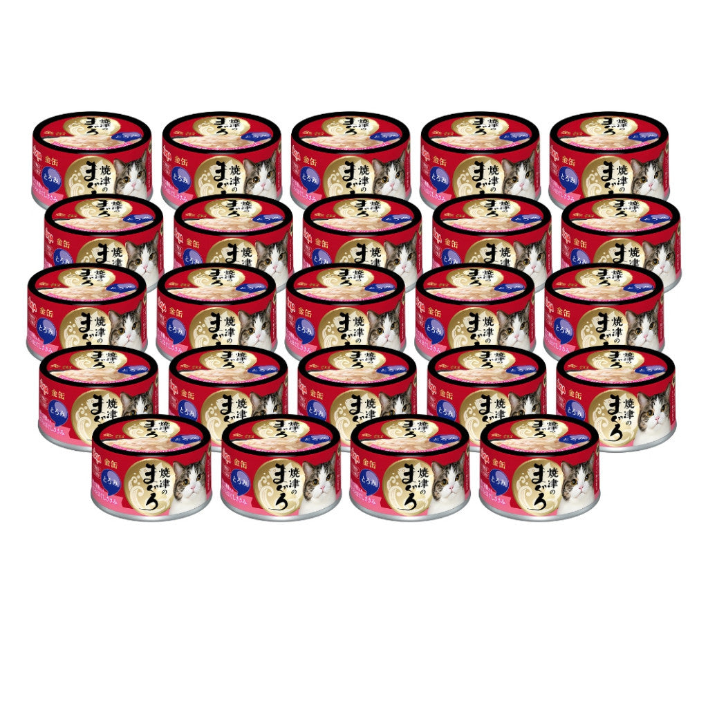 24-Pack Aixia Yaizu No Maguro Wet Canned Cat Food 70g - Rich Sauce Thin Jelly Tuna Fillet for Adult & Senior Cats - Perfect for Mealtime, Travel & Emergency Pet Food Supply