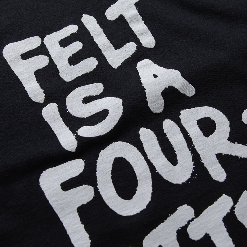 Premium Black Felt F Tee - Soft & Comfortable Cotton T-Shirt for Men & Women - Perfect for Casual Wear, Street Style & Everyday Outfits