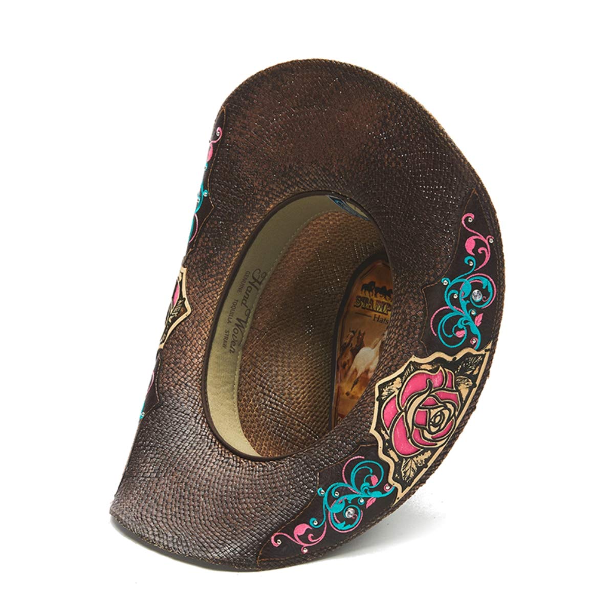 Stylish Women's Western Straw Hat with Rose Design - Perfect for Summer Outdoors, Beach Vacations & Country Rides