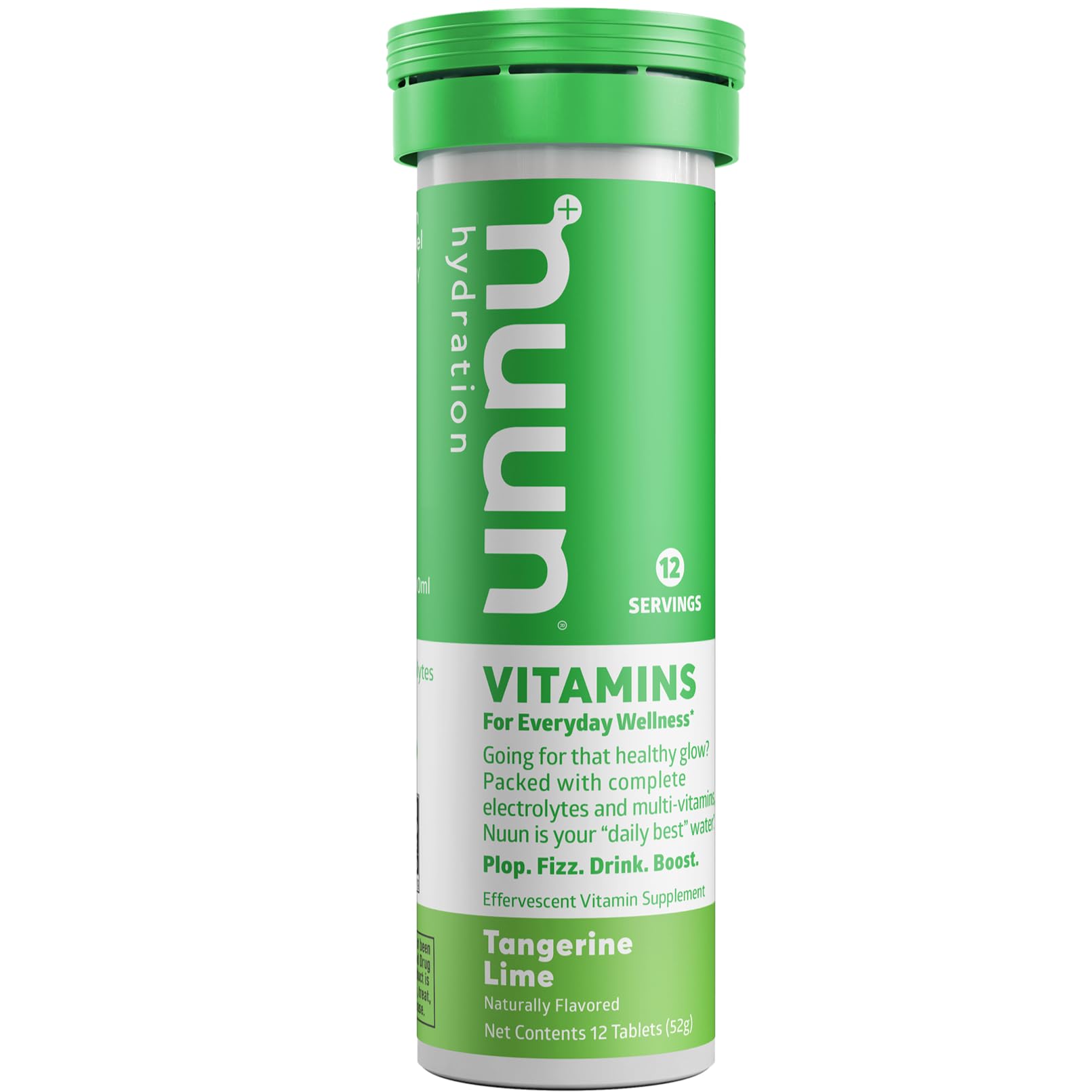 Nuun Vitamins Electrolyte & Vitamin Drink Tablets - Tangerine Lime Flavor, 12 Count (Pack of 4) | Hydration Boost for Active Lifestyles, Workouts & Recovery | Vegan, Gluten-Free Sports Supplement