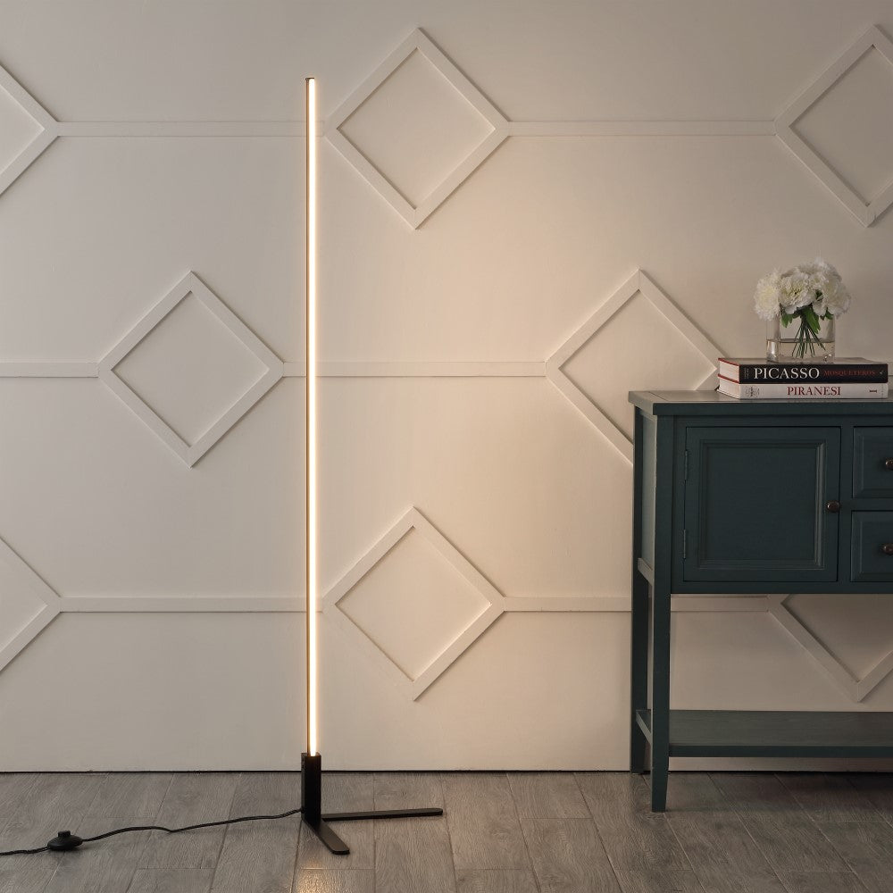 Modern Contemporary LED Floor Lamp with Aluminum & Iron Design - 60.5