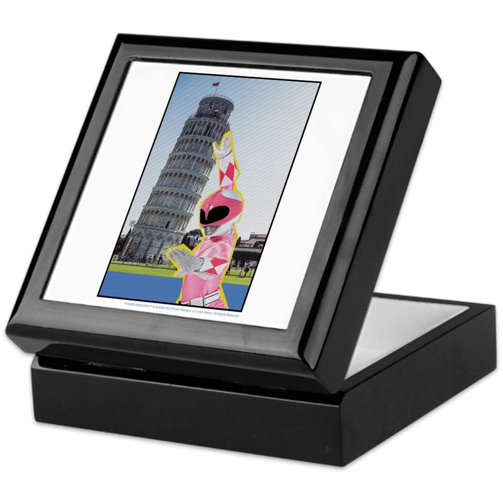 Power Rangers Pink Ranger Keepsake Box - Hardwood Jewelry Box with Velvet Lining | Perfect for Collectibles, Jewelry Storage & Gift Giving | Durable Memento Box for Fans & Collectors