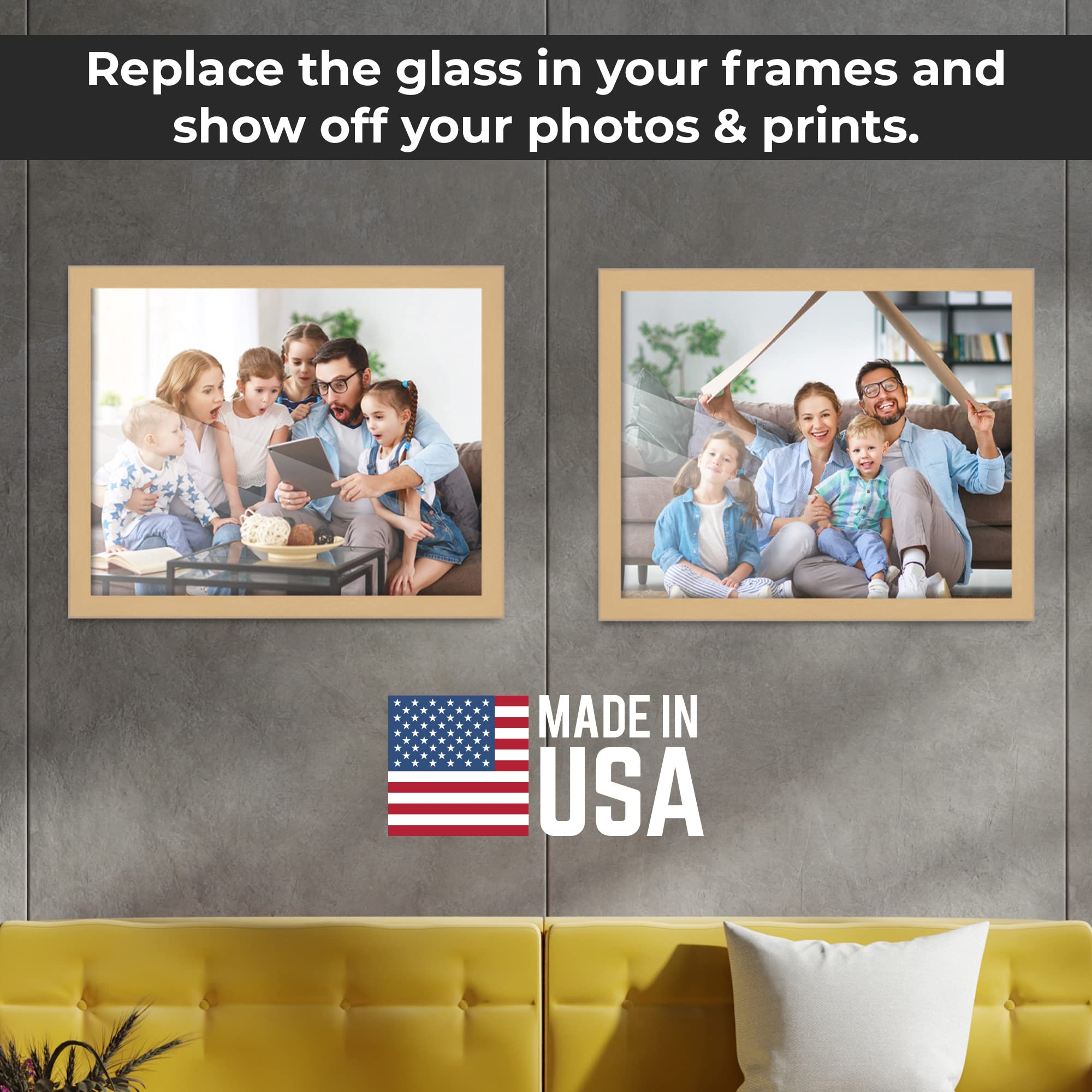 12x16 Picture Frame Acrylic Replacement - UV-Resistant Plexiglass Cover for Photo Frames | Perfect for Home Decor, Art Displays & Gallery Protection