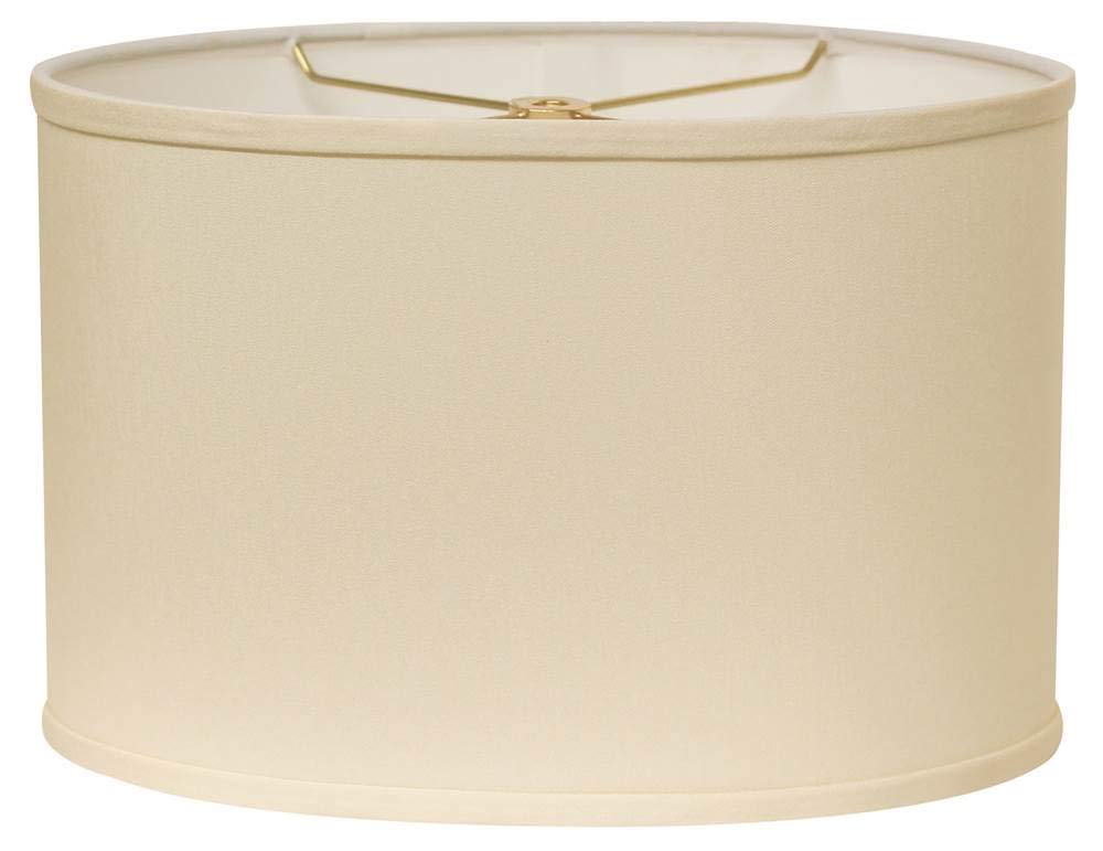 Vintage Retro Oval Hardback Lampshade - Cloth & Wire Design with Washer Fitter - Eggshell Finish - Perfect for Bedroom, Living Room & Office Lighting Decor
