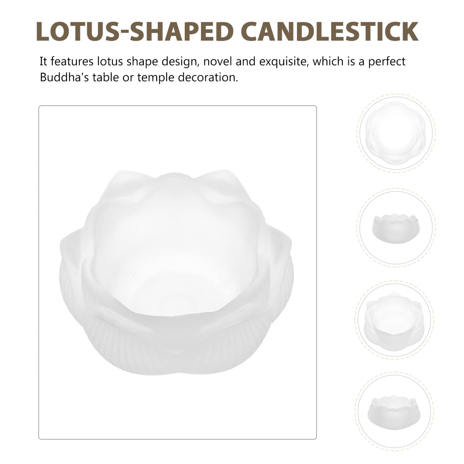 2pcs Lotus Glass Candle Holders - Elegant Buddhist Candlesticks for Home Decor, Temple & Buddha Hall Lighting - Perfect for Meditation, Prayer & Spiritual Ceremonies