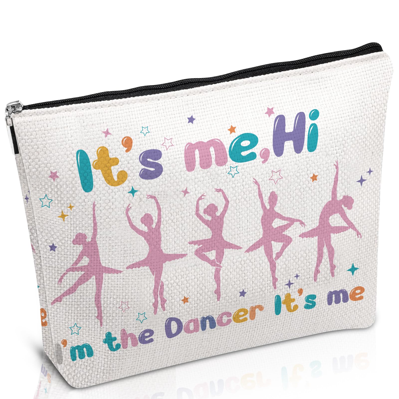 Elegant Ballet Dancer Makeup Bag - Ballerina Cosmetic Travel Pouch with Zipper | Perfect Dance Teacher Gift & Toiletry Organizer for Dance Lovers | Ideal for Ballet Classes, Dance Recitals & Travel Essentials