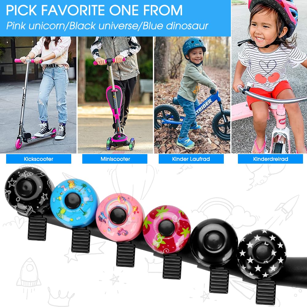 **Loud 120dB Kids Bike Bell - Classic Mini Bicycle Bell for Boys, Girls & Adults | Durable & Clear Sound for MTB, BMX, City Bikes & Scooters | Perfect Bike Accessory for Safety & Fun Riding**