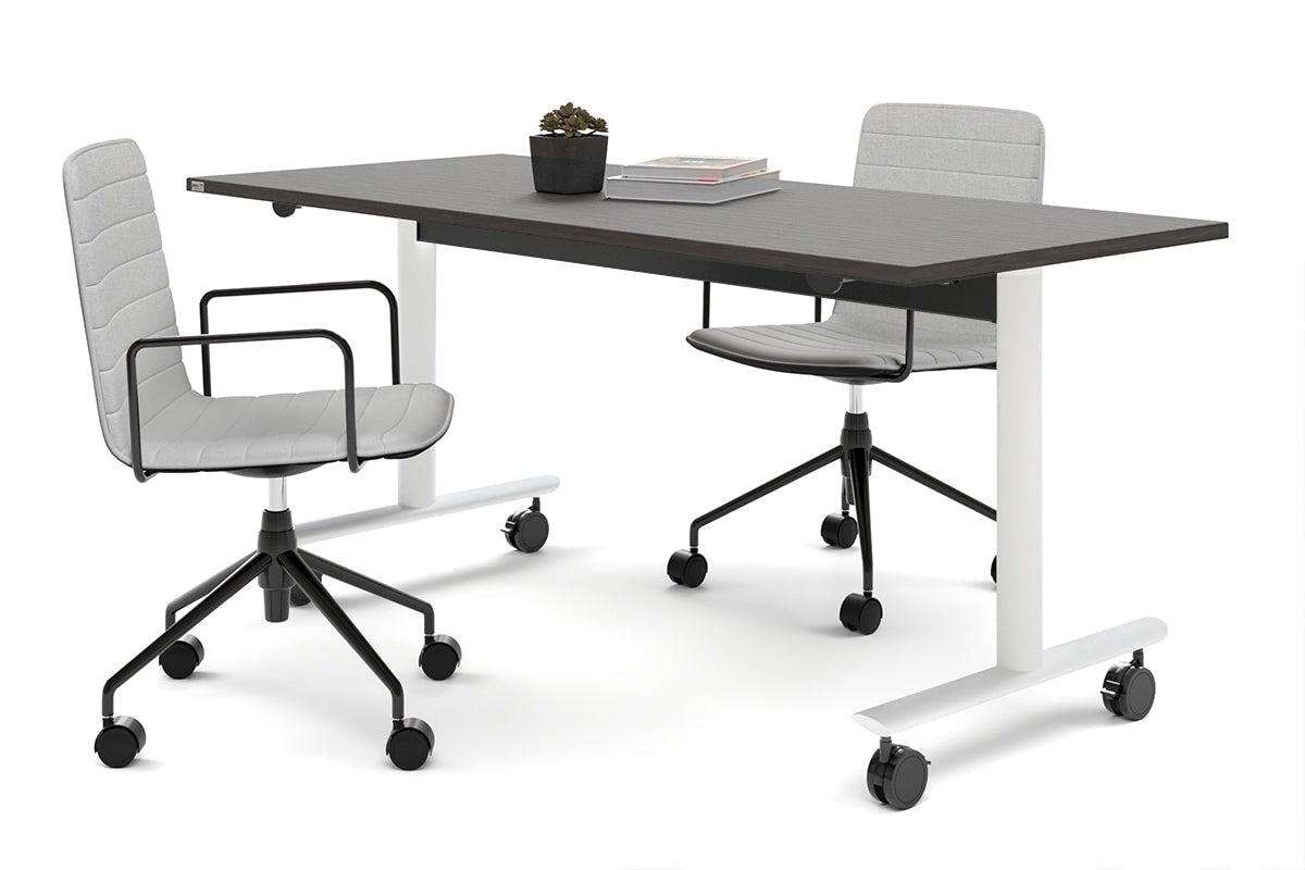 Jasonl Flip Top Folding Mobile Meeting Room Table - 1200L x 800W - Portable Conference Table for Office, Classroom & Events - Space-Saving Foldable Design for Small Rooms & Temporary Workspaces