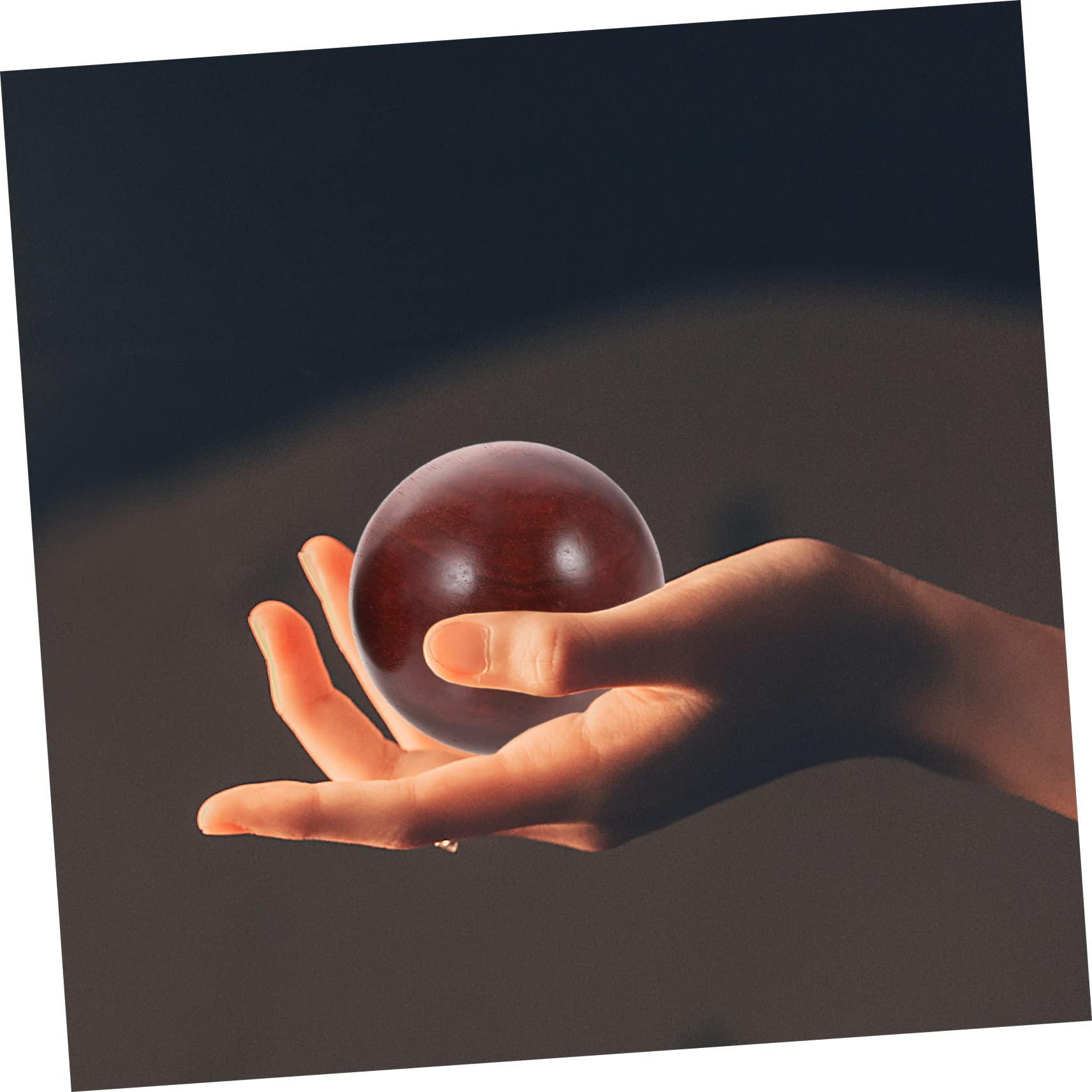 Beavorty 3-Piece Hand Massage Ball Set - Wooden Therapy Balls for Myofascial Release, Stress Relief & Acupressure | Perfect for Hand Exercise, Physical Therapy & Pain Relief (Mahogany, Smooth Finish)