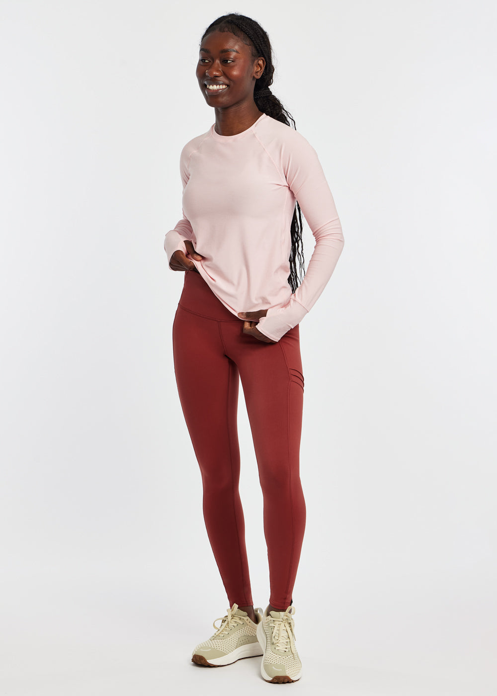 Women's High-Waisted Pocket Jogger Tights - Running Yoga Workout Leggings with Side Pockets for Phones
