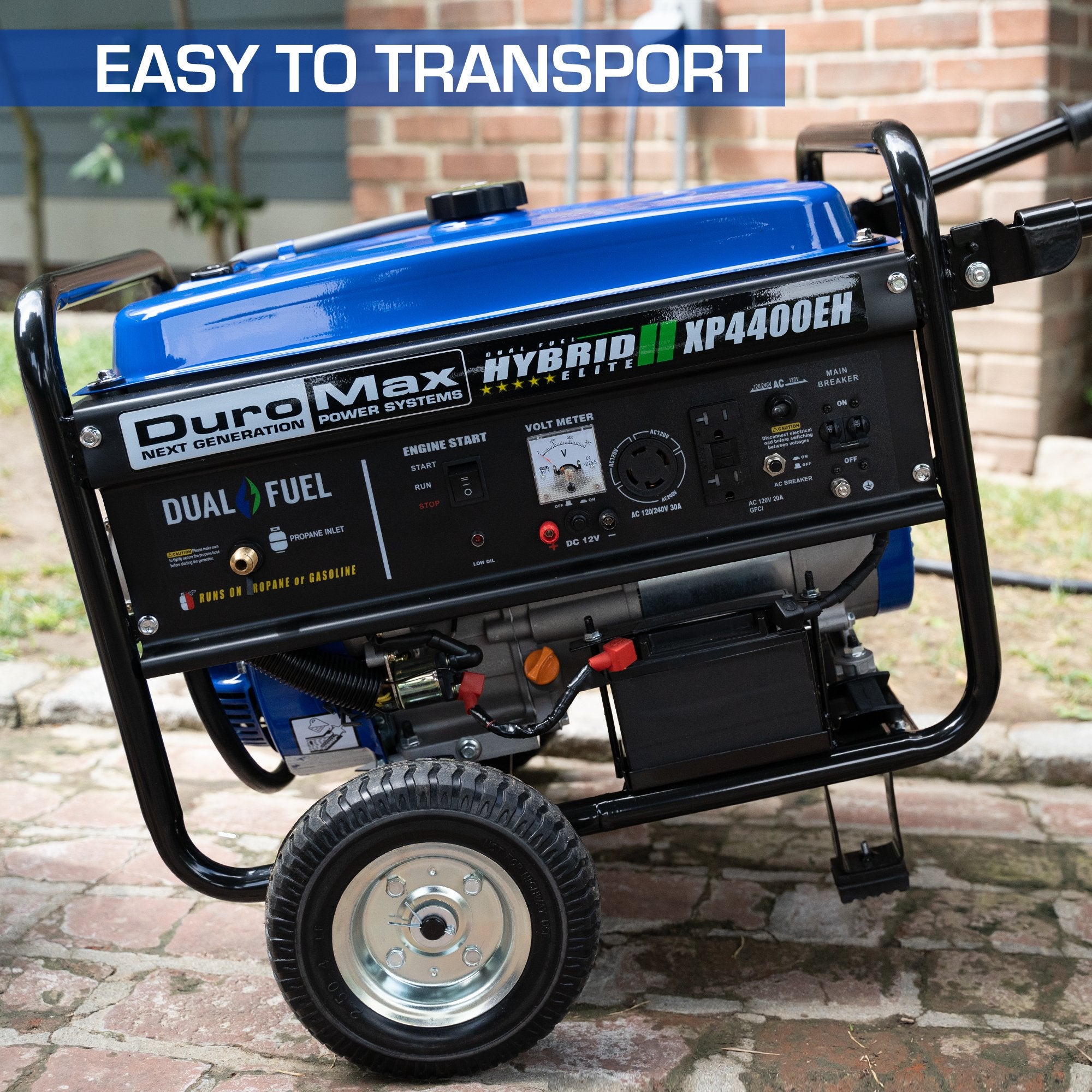 DuroMax XP4400EH 3500W/4400W Dual Fuel Portable Generator with Electric Start - Ideal for Home Backup Power, Camping & Emergency Use