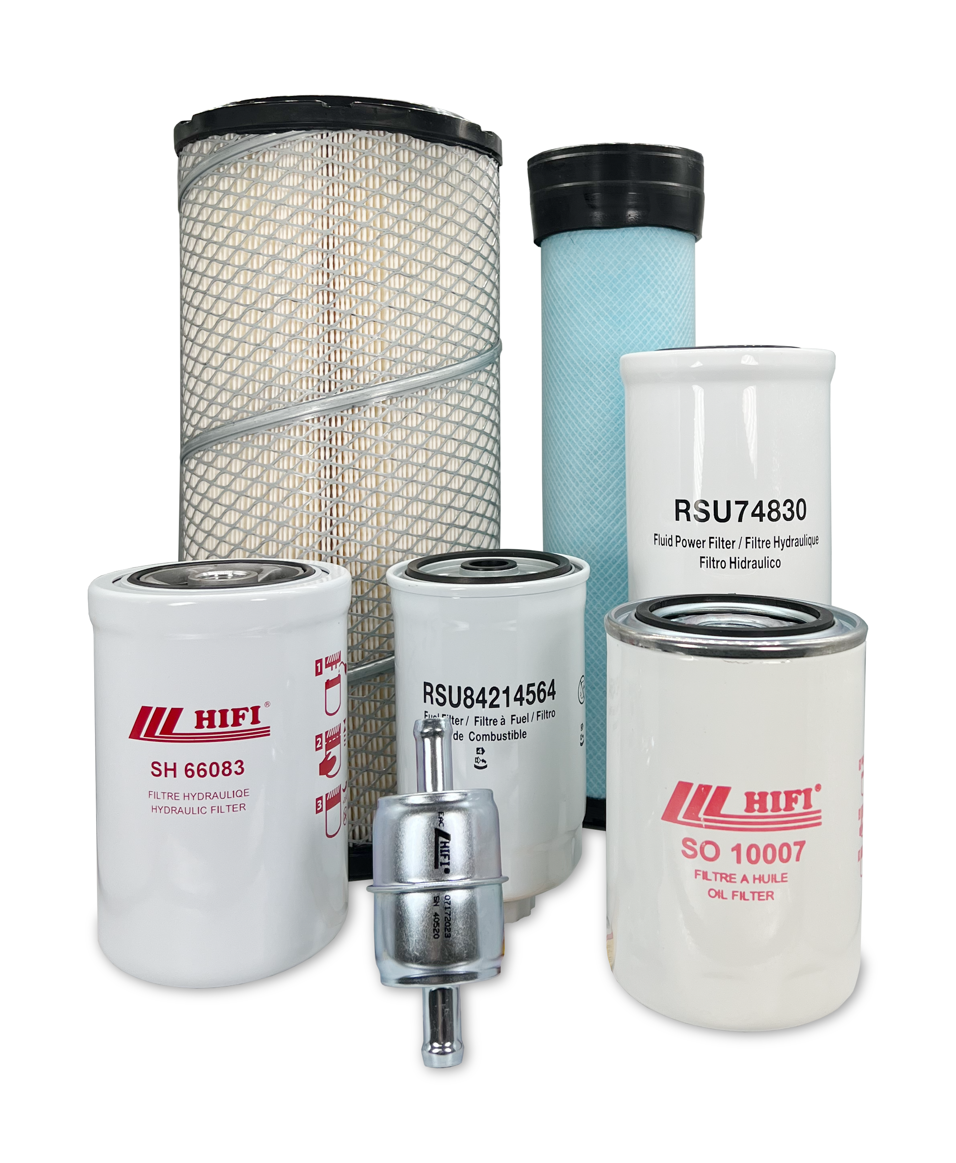 New Holland LV80 Tractor Loader Maintenance Filter Kit - Air, Oil & Fuel Filters Replacement Set for Tractor Maintenance & Performance Upgrade