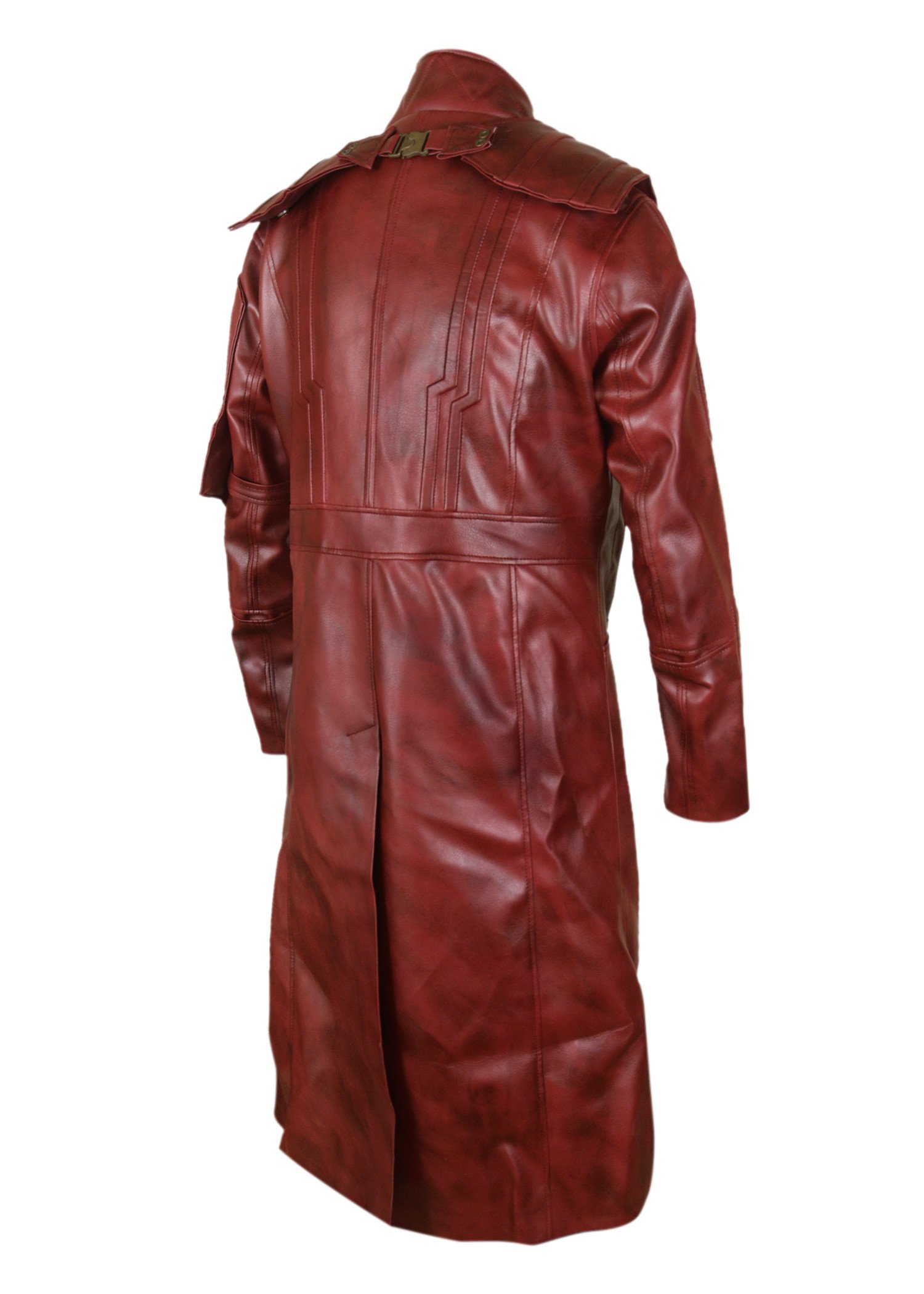 F&H Men's Genuine Leather Superhero Galaxy Coat - Premium Real Leather Jacket for Men, Stylish Superhero Inspired Outerwear for Cosplay, Halloween & Comic Con Events