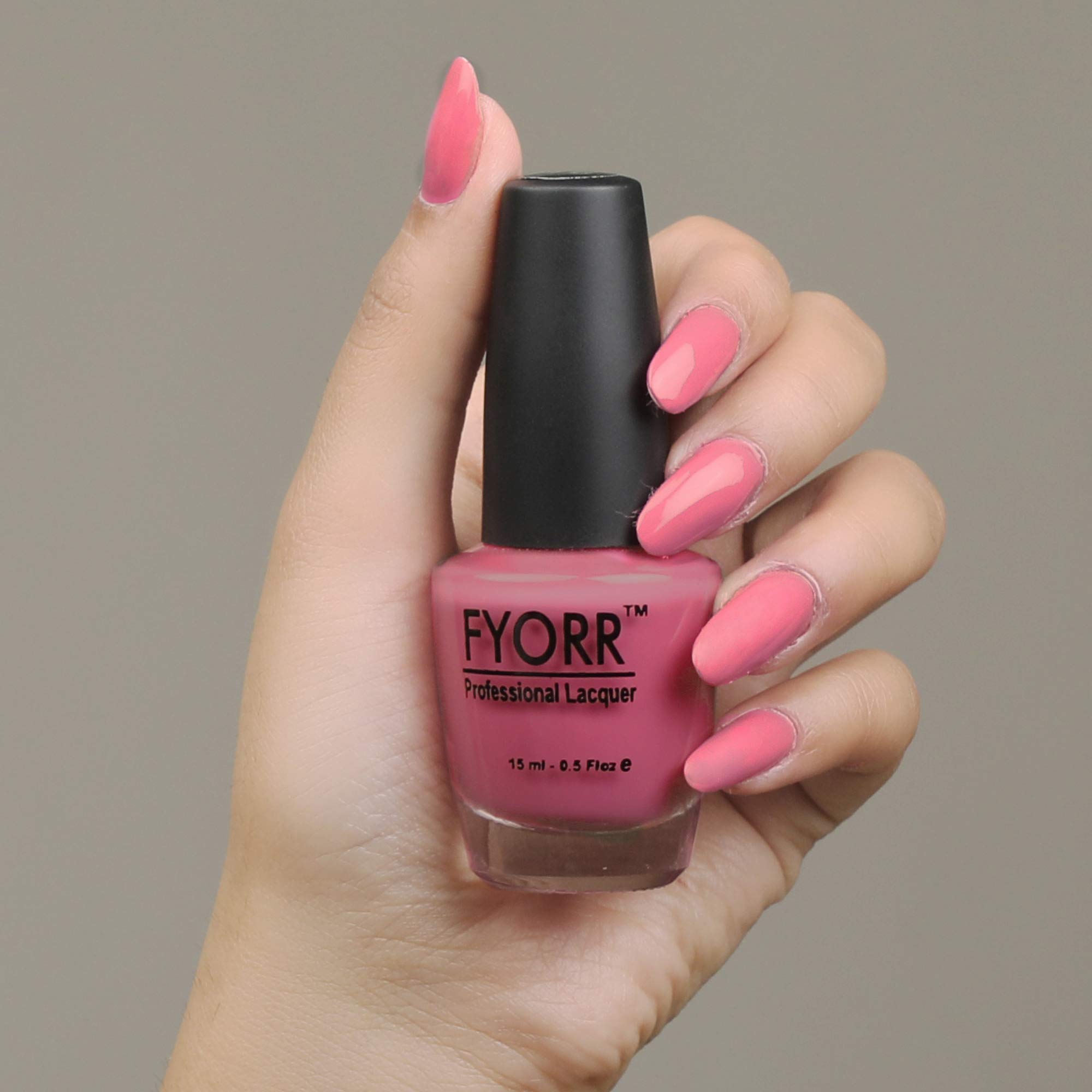 FYORR 15ML Quick Dry Nail Polish - Long Lasting, Smooth Finish, Non-Chip Formula - Soft Pink Shade for Manicures & Pedicures | Perfect for Daily Wear, Parties, Weddings & Special Occasions