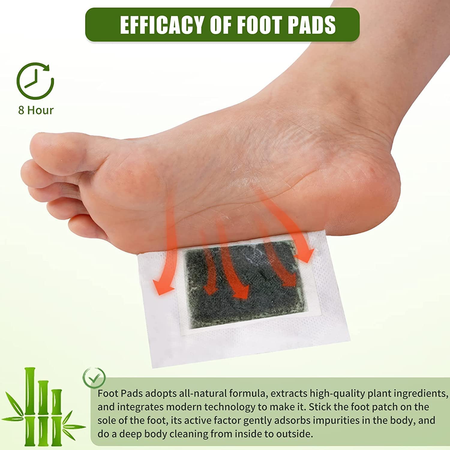 ENJOYMART Premium Detox Foot Patches - Natural Toxin Removal & Stress Relief for Better Sleep, 10 Pads per Box | Perfect for Nighttime Use, Travel & Post-Workout Recovery