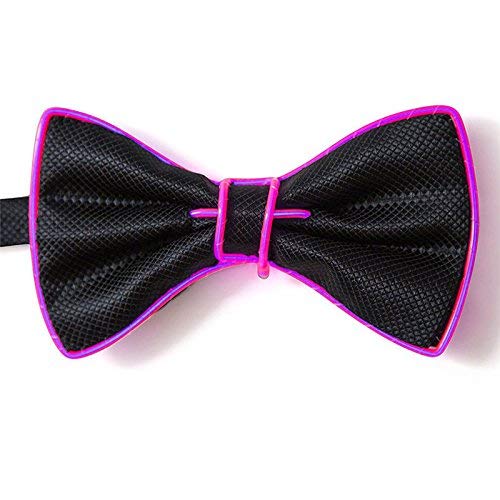 LED Light Up Bow Tie - Adjustable Glowing Novelty Bow Tie for Men & Women - Perfect for Parties, Raves, Halloween, Cosplay & Night Events