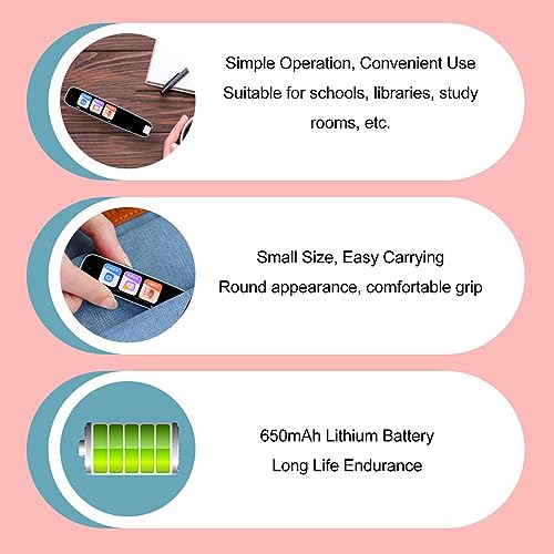 Smart Scanner Pen with Instant Language Translator & Electronic Dictionary - Learn English Fast, Built-in Battery for Portable Use - Perfect for Students, Travelers & Business Professionals
