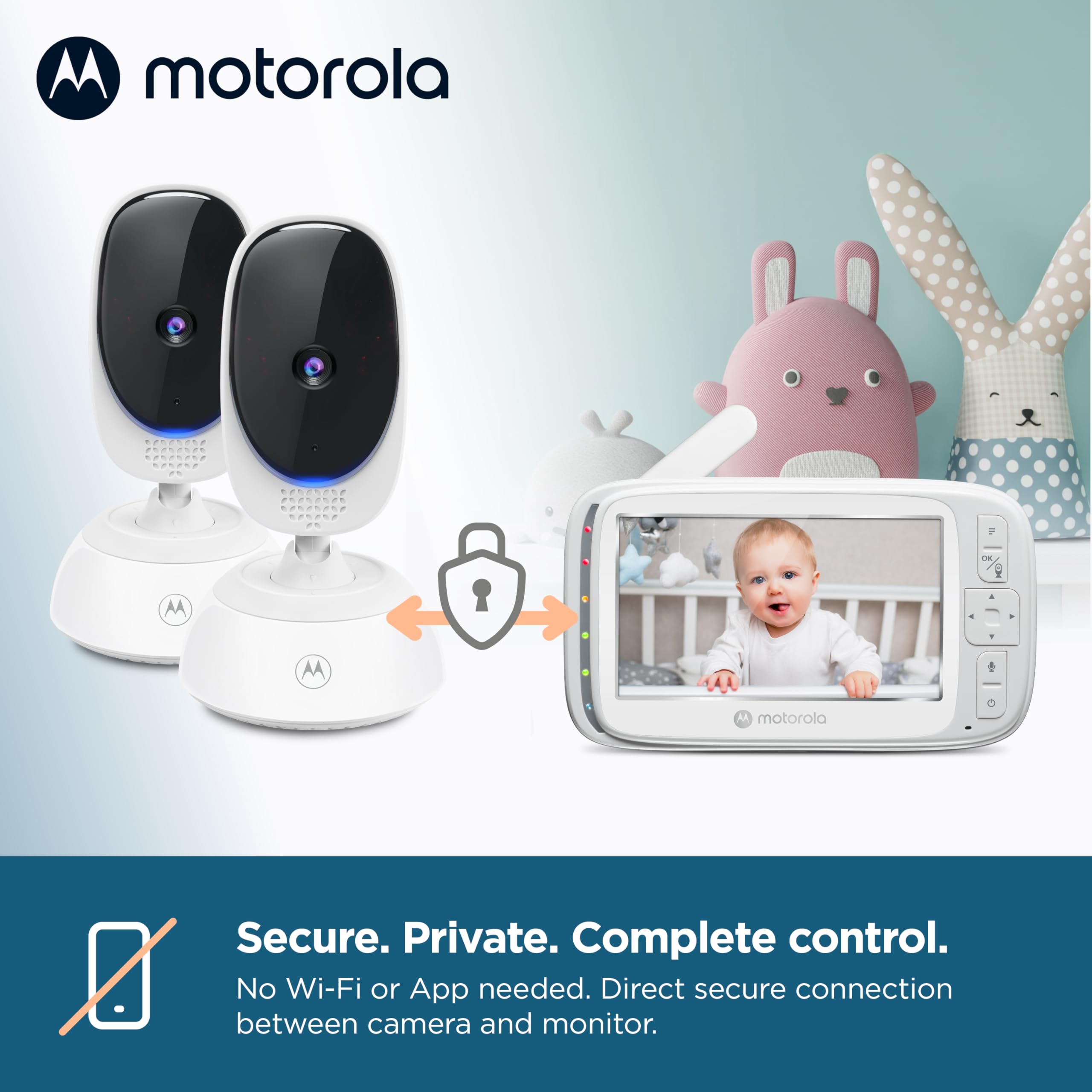 VM75-2 Baby Monitor with HD Camera & Night Vision - Wireless Video Monitor for Nursery, Home Security & Peace of Mind