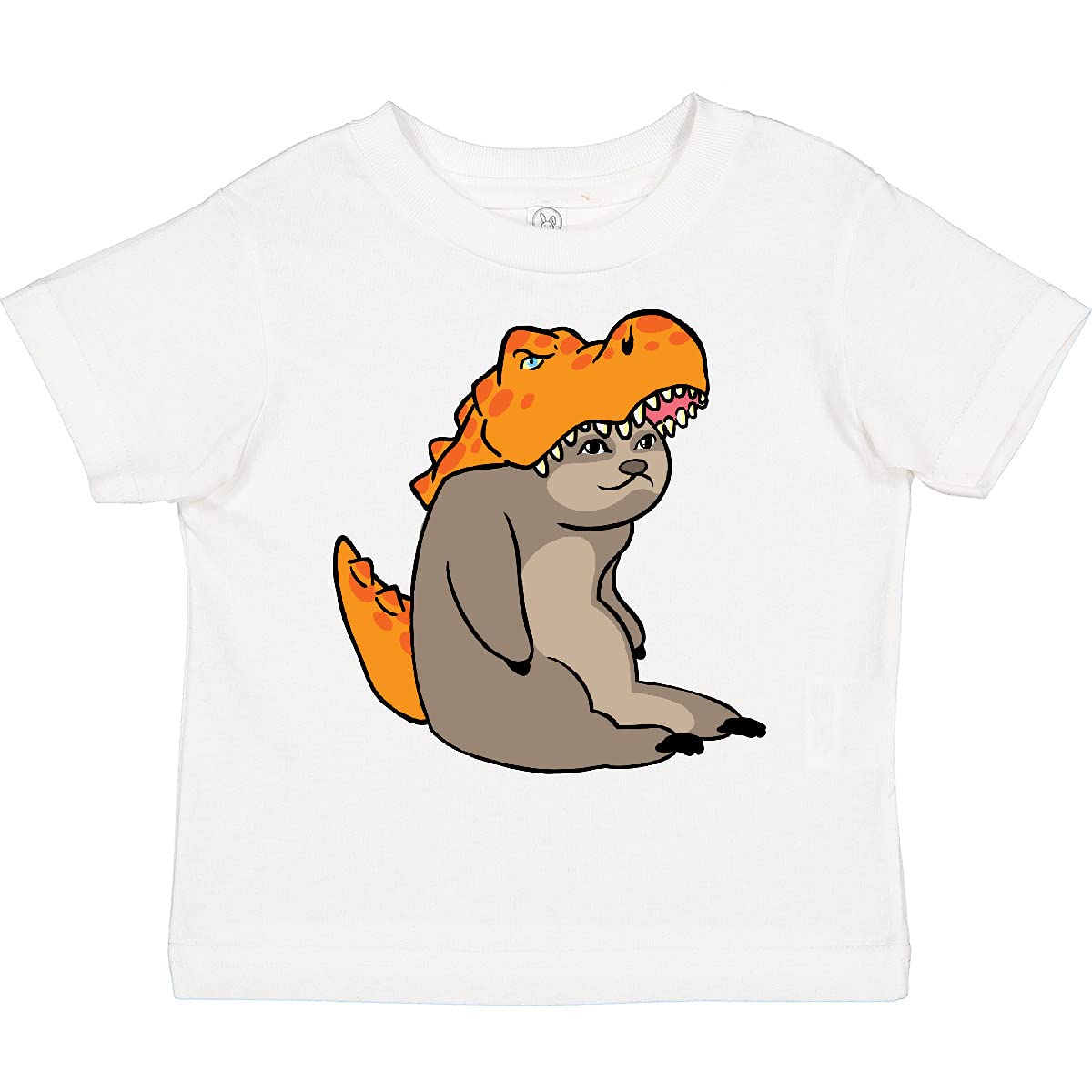 Inktastic Halloween Sloth Dinosaur Toddler T-Shirt - Cute & Comfortable Kids Costume Tee for Trick or Treating & Holiday Parties