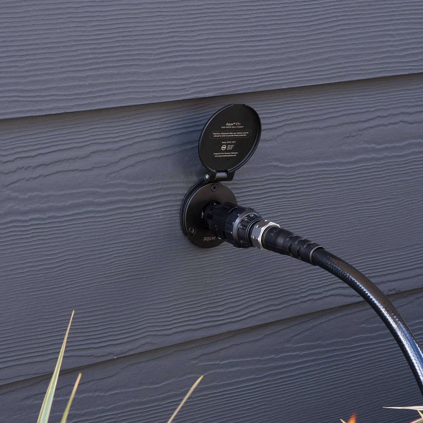 Aquor House Hydrant V1+ Outdoor Water Faucet - Matte Black Finish for Garden, Yard & RV Use