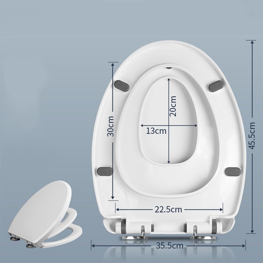 Soft Close Elongated Toilet Seat with Built-in Toddler Seat - Magnetic Adsorption Potty Training Seat for Kids & Adults - Quiet Slow Close, Easy to Clean (Model 9003) - Perfect for Family Bathrooms and Child Potty Training