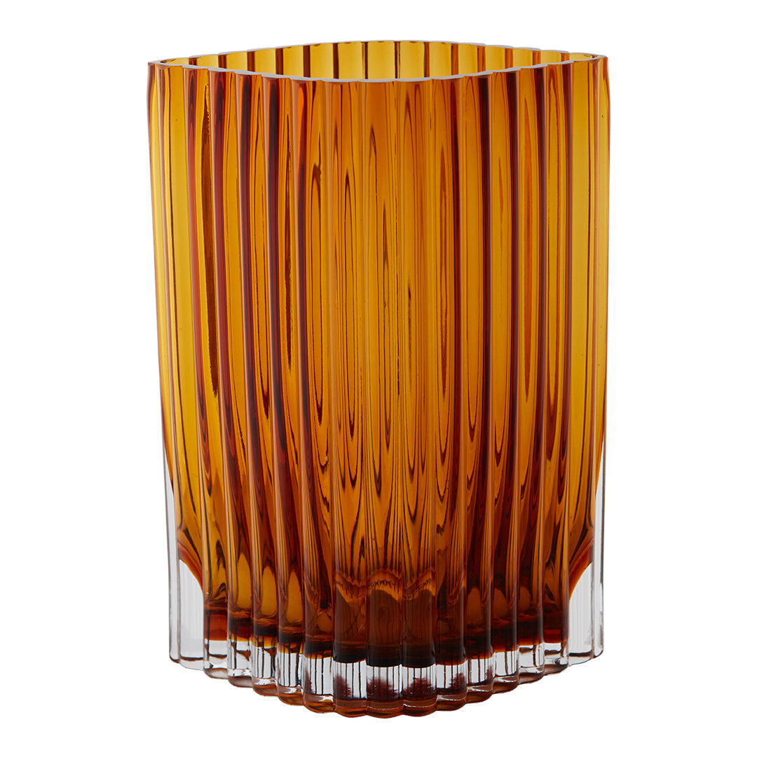 Large Folium Vase - Set of 2 Modern Home Decor Flower Vases for Living Room, Dining Table & Wedding Centerpieces