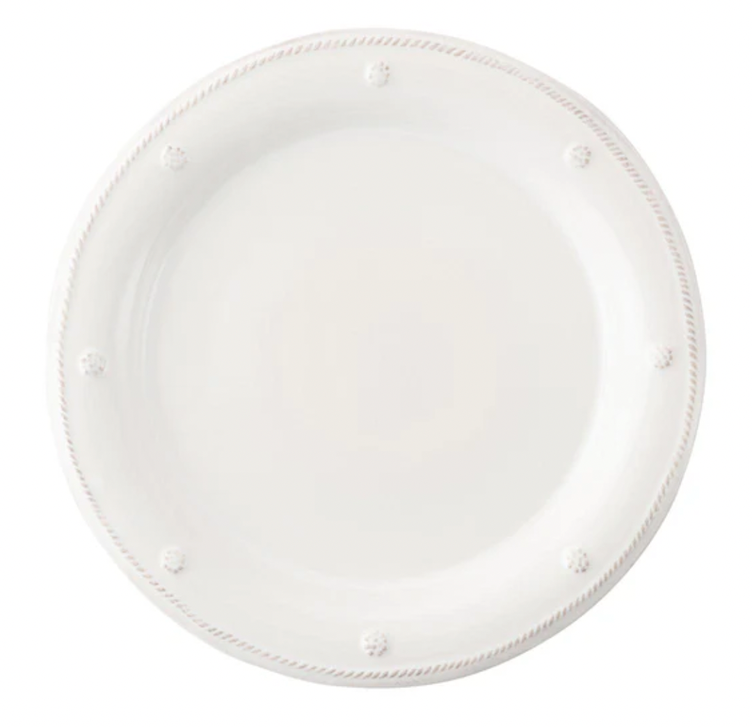 Juliska Berry & Thread Dinner Plate - Elegant Whitewash Ceramic Plate for Fine Dining, Dinner Parties & Home Decor