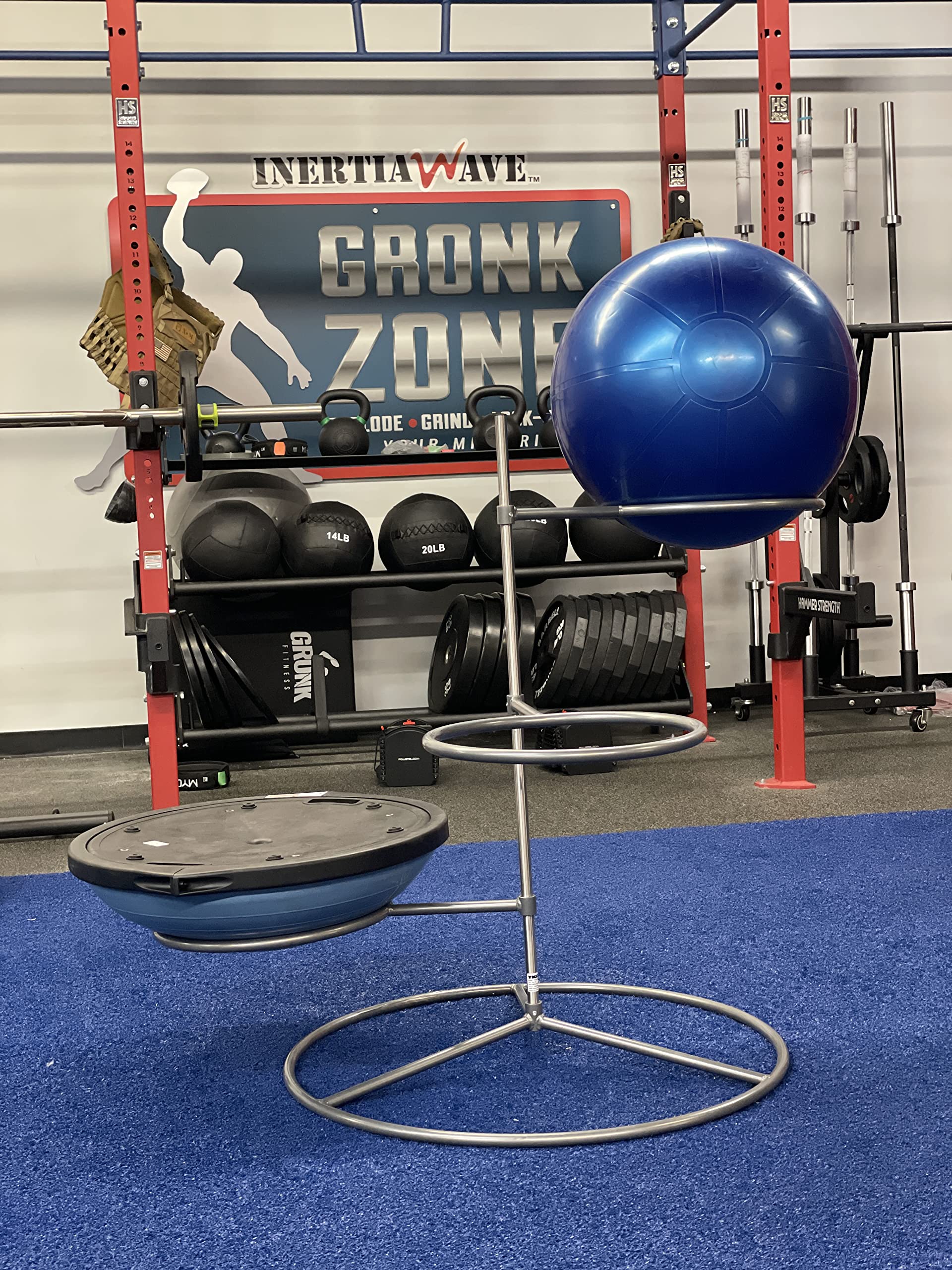 Stability Ball Rack for Home & Commercial Gym - Holds 3 Exercise Balls | Space-Saving Fitness Equipment for Yoga, Pilates & Workout Organization | Perfect for Gyms, Studios & Home Fitness Rooms