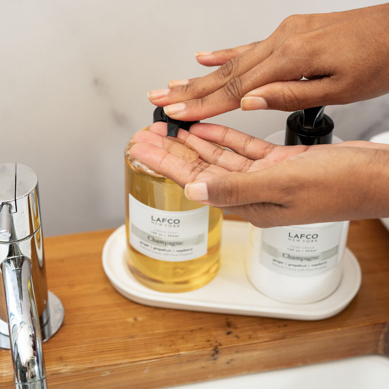 Luxury Champagne Scented Liquid Hand Soap - Moisturizing & Gentle for Daily Use - Perfect for Bathroom, Kitchen, and Guest Washrooms