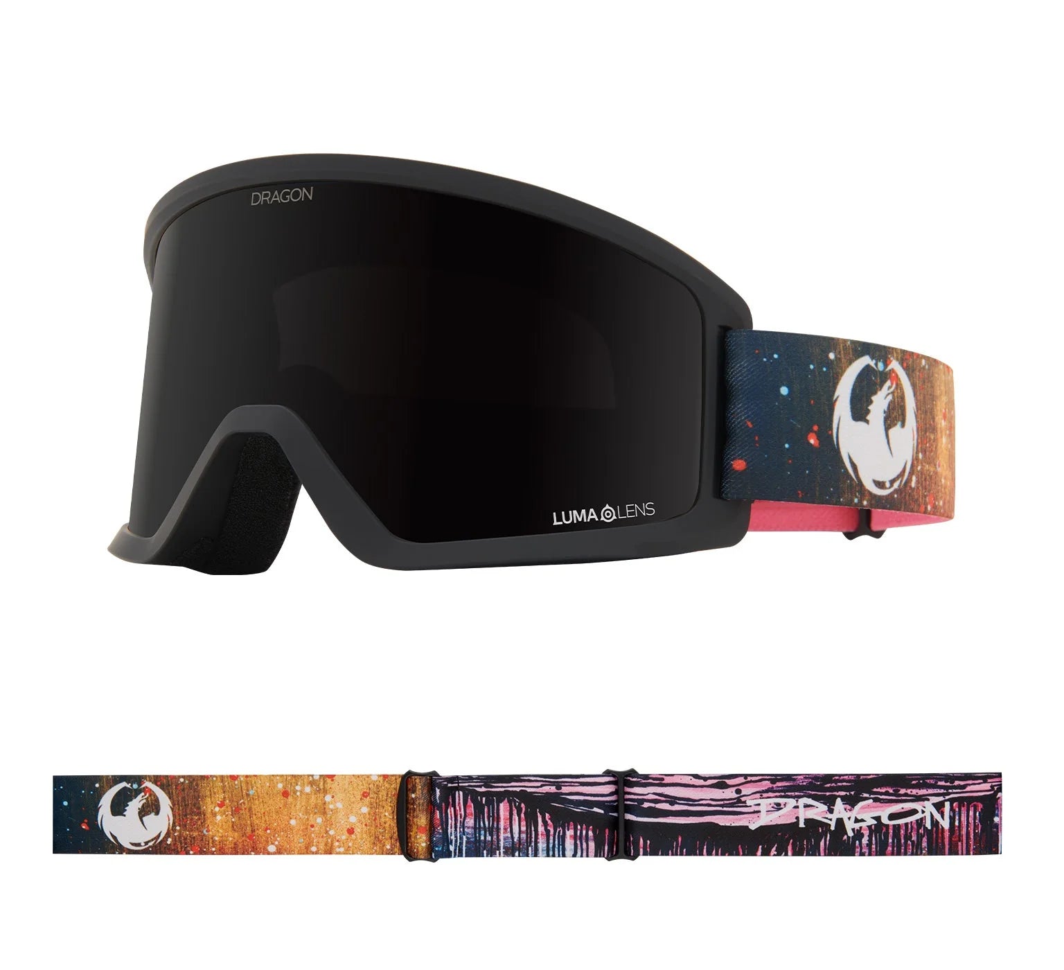 Dragon 2025 DX3 OTG Goggle Iguchi Lite/LL Midnight - Premium Snowboard & Ski Goggles for Night Riding & Low Light Conditions