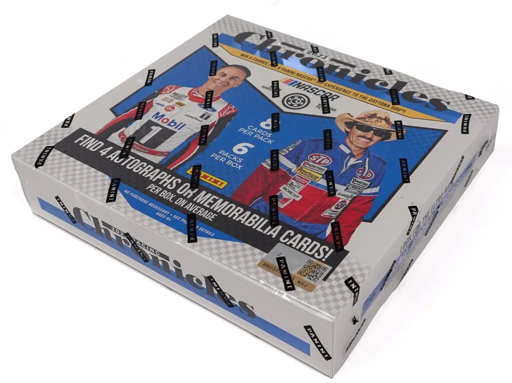 2023 Panini Chronicles Racing Hobby Box - 6 Packs per Box, 8 Trading Cards per Pack - Collectible Sports Cards for Racing Fans & Card Collectors