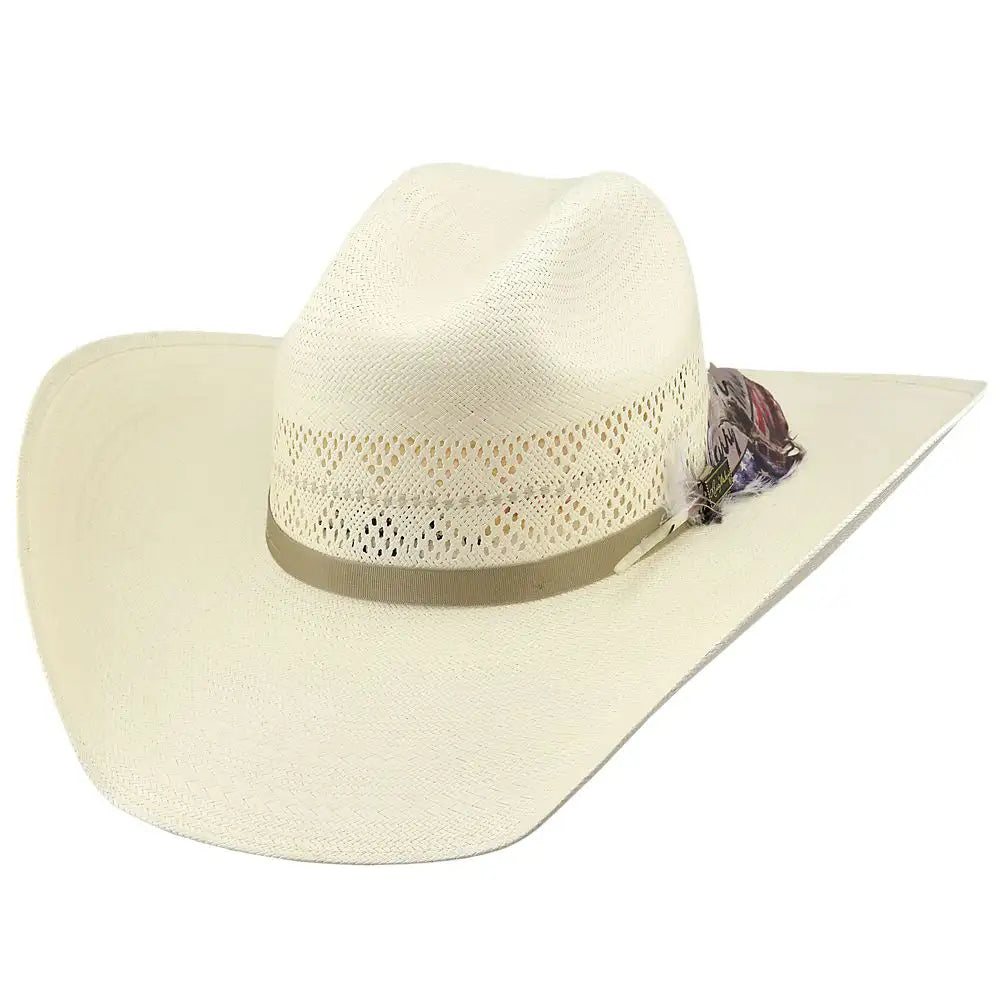 Larry Mahan's Tulsa 10X Straw Cowboy Hat for Men - Western Rancher Style Sun Protection - Perfect for Rodeo, Ranch Work & Outdoor Adventures