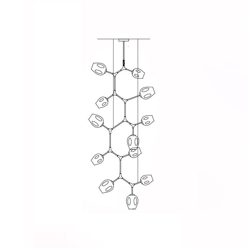 Modern Bifurcation Bubble Chandeliers - Elegant Crystal Glass Pendant Lighting Fixture for Dining Room, Living Room, or Bedroom Decor