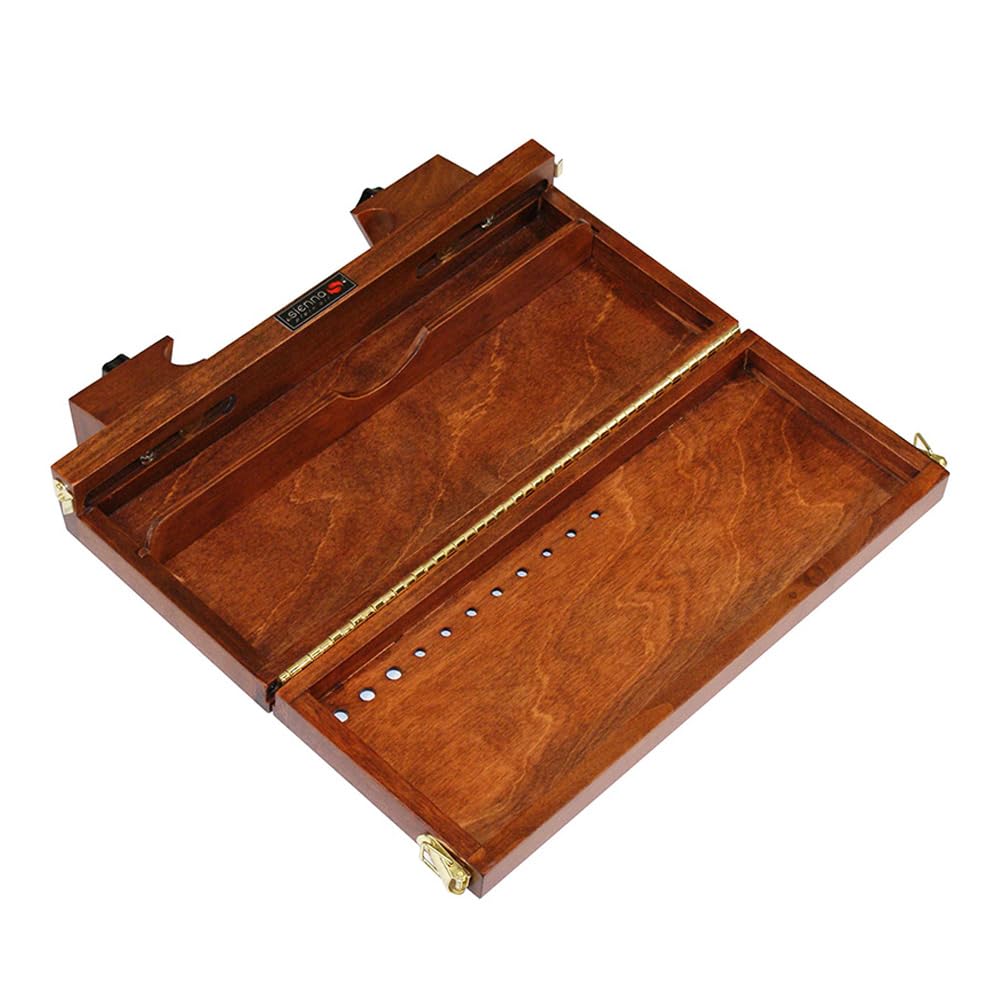 Sienna Plein Air Supply Box - Portable Artist Paint Palette & Storage Case for Outdoor Painting, Sketching, and Travel Art Supplies - Perfect for Watercolor, Oil, and Acrylic Painters