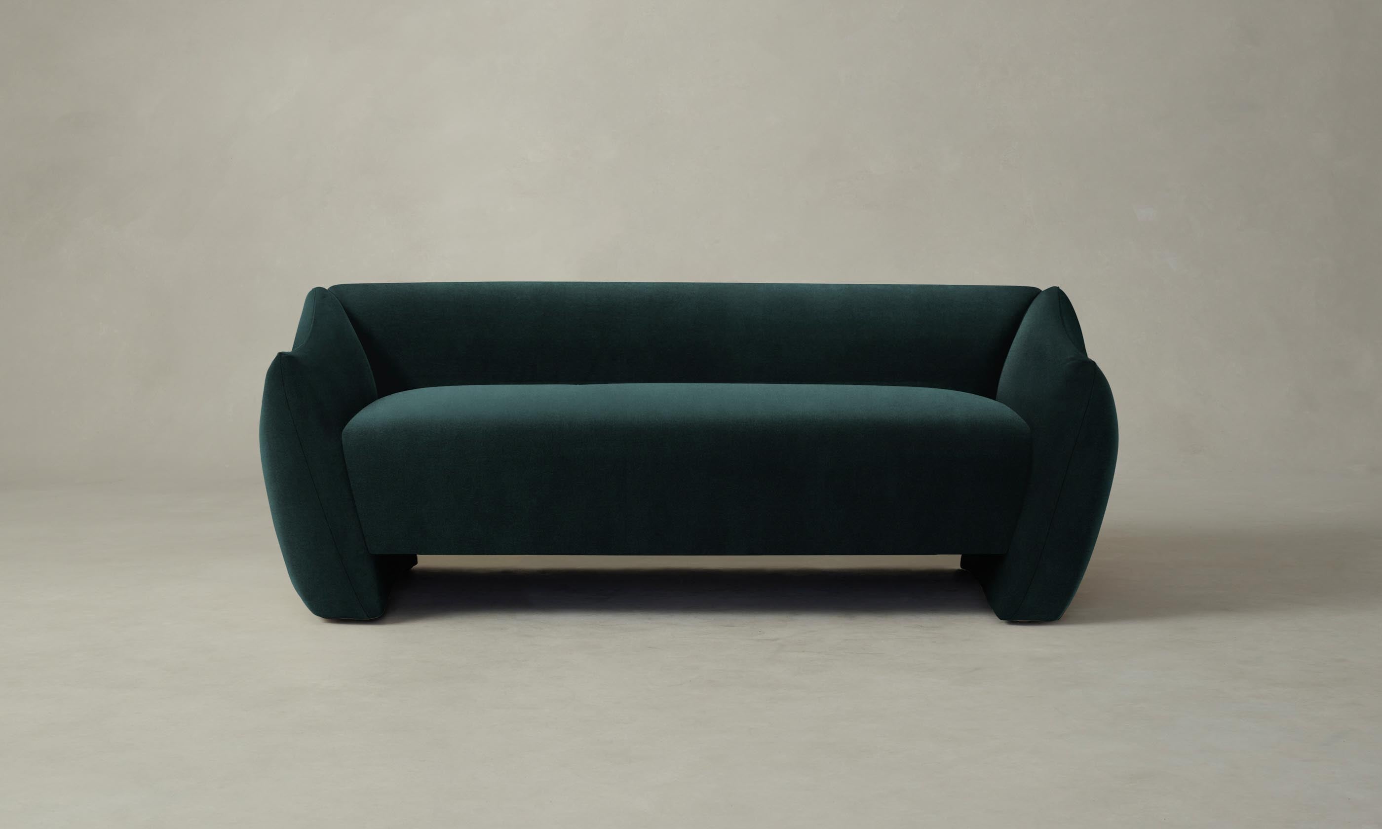 Luxury The Bond Settee Sofa - Premium Performance Velvet Upholstery in Emerald Green | Perfect for Living Room, Lounge & Home Theater Seating