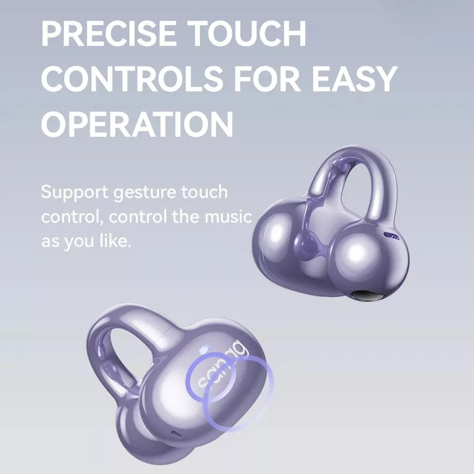 Sanag S6S Wireless Bluetooth Ear Clip Headphones with Air Conduction Technology - Perfect for Running, Cycling, Workouts & Outdoor Activities