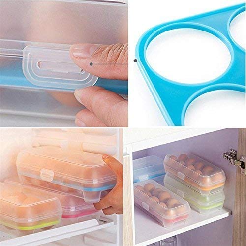 PRAGAT VIEW Refrigerator Egg Storage Box – Large Capacity Adjustable Egg Container with 10 Grids | Perfect for Kitchen, Fridge Organization & Fresh Egg Storage