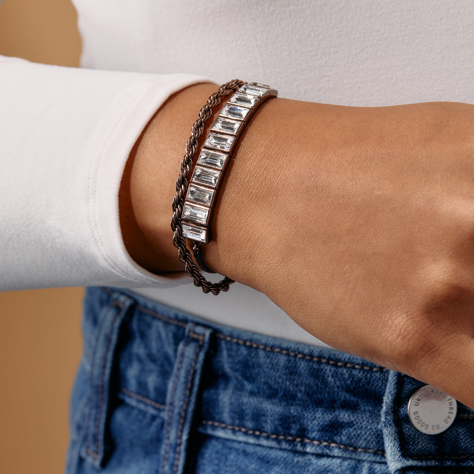 Elegant Baguette Crystal Tennis Bracelet for Women - Perfect for Weddings, Parties & Special Occasions