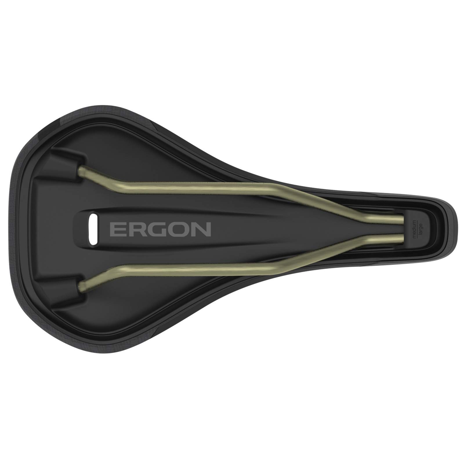 Ergon SM Enduro Pro Bike Saddle - Men's Mountain Biking Comfort Seat, Small/Medium Size, Stealth Black - Perfect for Trail Riding & Enduro Cycling