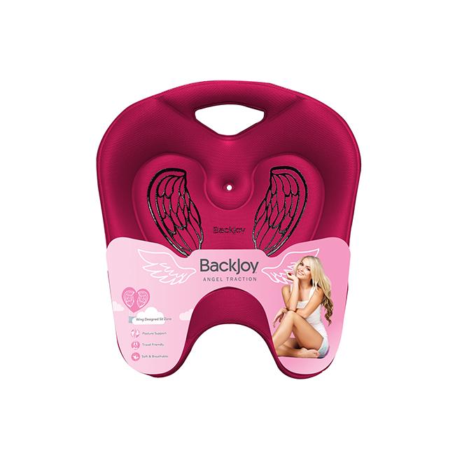 BackJoy SitSmart Angel Traction Posture Corrector Cushion - Ergonomic Seat Cushion for Office Chair, Car & Home Use - Relieves Back Pain & Improves Sitting Posture - Perfect for Work, Driving & Long Sitting Sessions