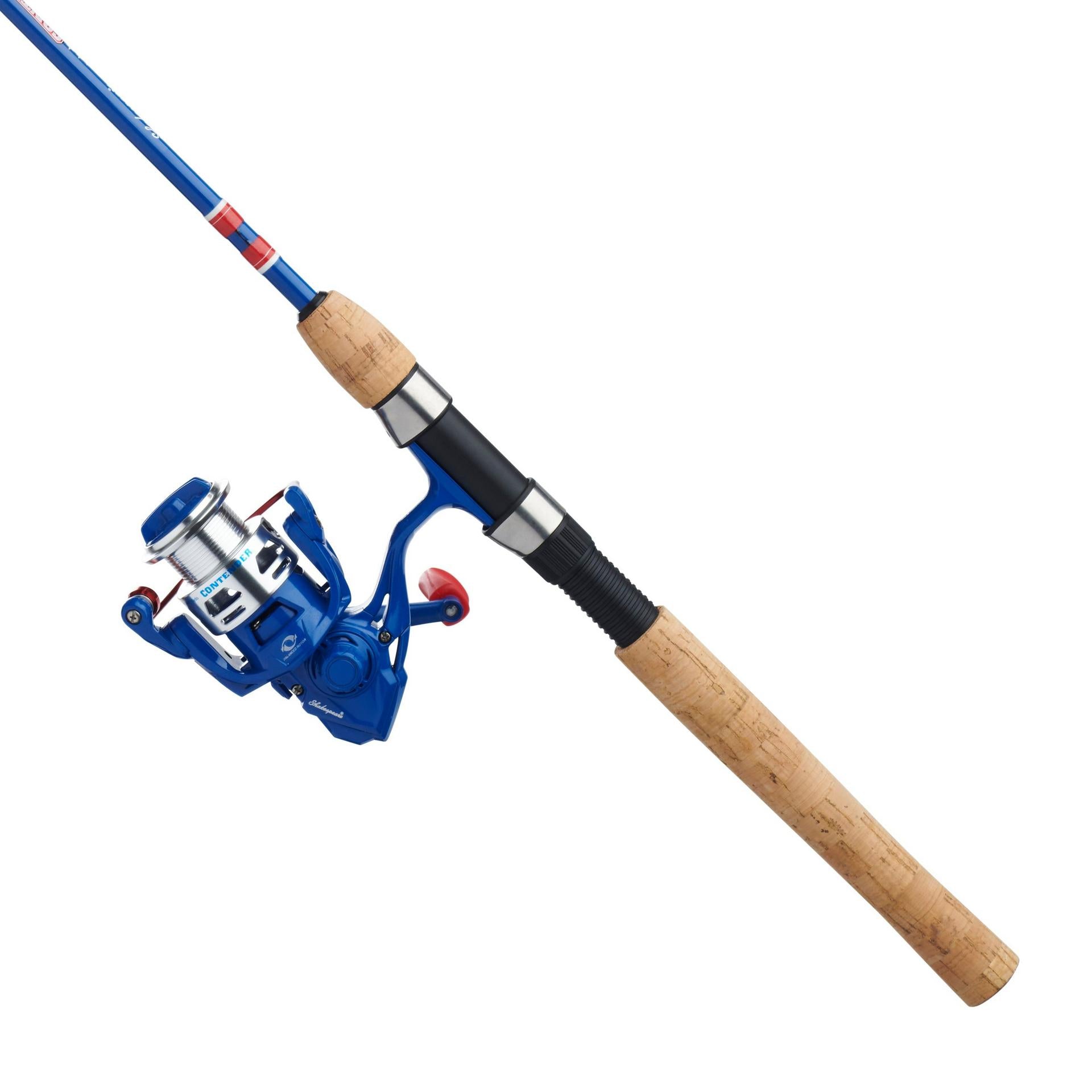 Contender® Spinning Fishing Rod and Reel Combo - Lightweight Graphite Freshwater/Saltwater Fishing Gear for Bass, Trout, and Walleye - Perfect for Shore Fishing, Boat Angling, and Tournament Use