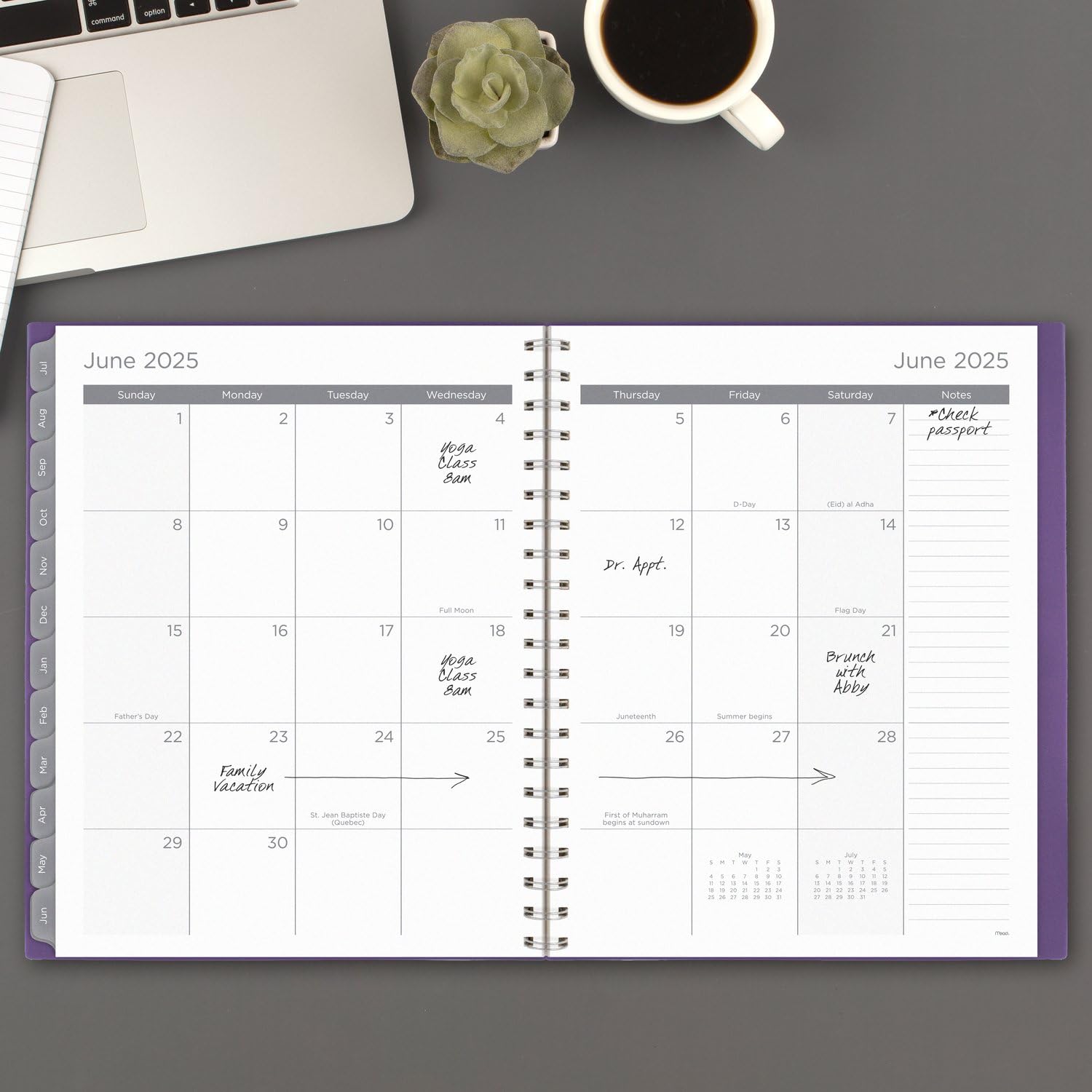 Mead 2024-2025 Academic Planner - Weekly & Monthly Calendar, 8.5