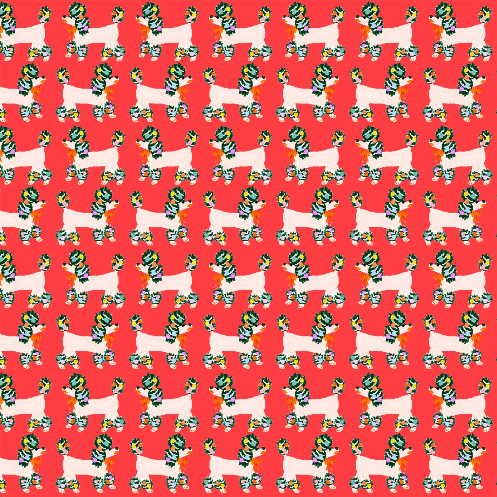 Christmas Poodles Gift Wrap Wrapping Paper Rolls - Festive Holiday Wrapping for Presents, Gifts, and Party Decorations | GRAPHICS & MORE