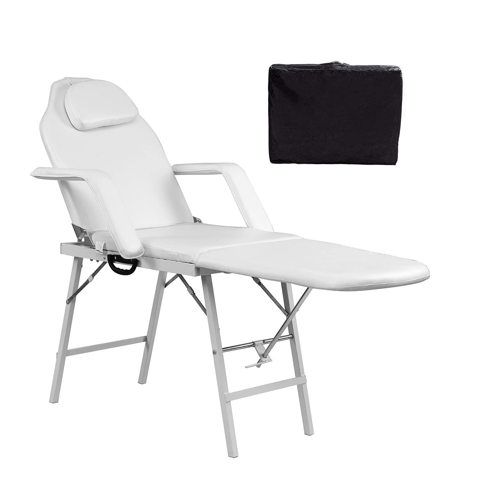 Professional 73'' Folding Massage Table with Carry Case - Portable Spa Bed for Massage Therapy, Facial Salon & Tattoo Services | Durable & Lightweight for Home & Commercial Use