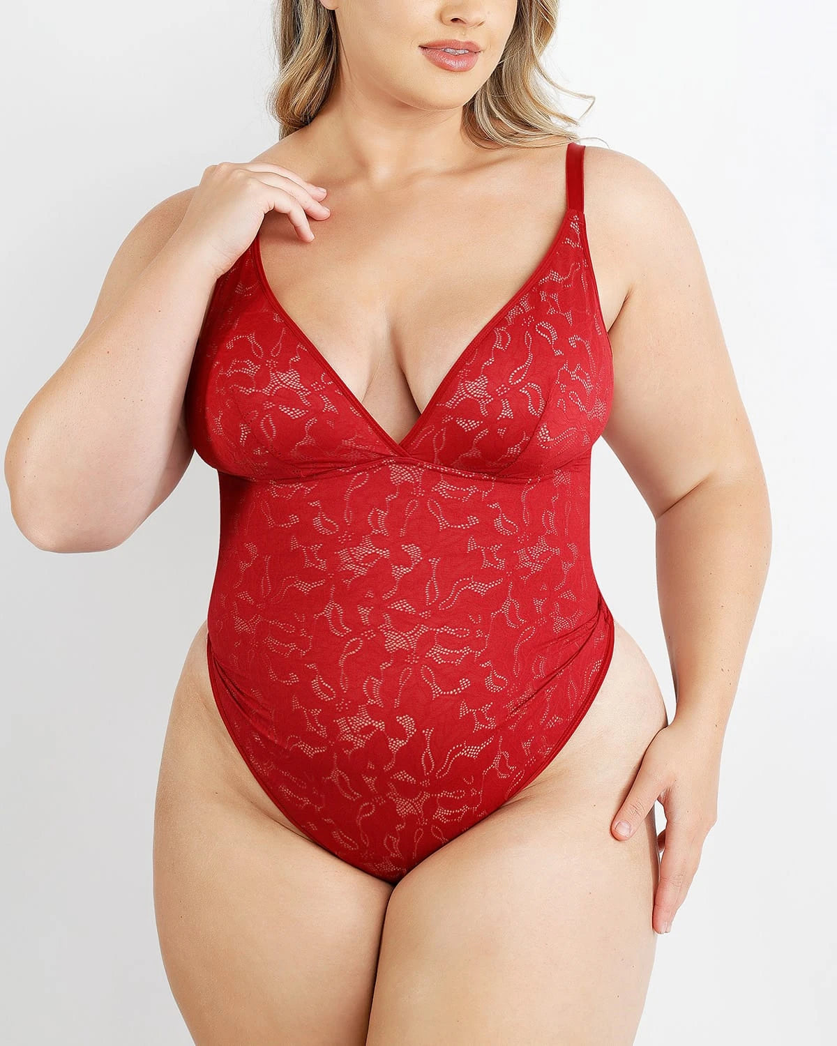 Lace Glamour Leafy Floral Cami Thong Bodysuit - Sexy Lingerie for Women, Perfect for Date Night & Special Occasions