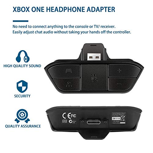 Xbox One/One S/X/Elite/Series X|S Controller Stereo Headset Adapter - Audio Mic Converter with Game & Chat Volume Balance Control for Enhanced Gaming Experience