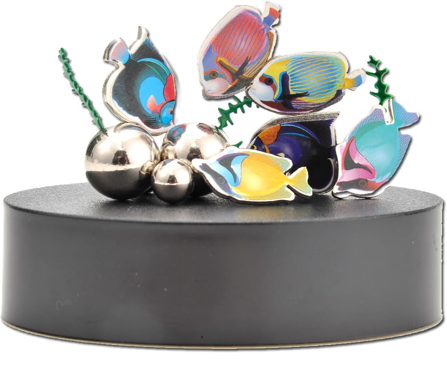 PowerTRC Desktop Sculpture Aquarium Fish Fidget Toy - Stress Relief & Anxiety Relief Office Desk Accessories | Perfect for Work, Study & Home Decor Gifts